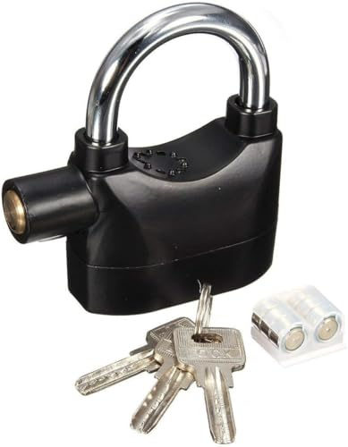 DEZYN - Motion Sensor Alarm Padlock SHED Bike Lock Motorbike Anti Theft Alarm Lock Motion Sensor Security Waterproof Bike Garage ALARMED Heavy Duty Wireless Siren Lock