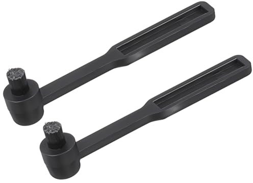 OFFSCH Nadelreinigungsbürste 2 Stück Für Plattenspieler Vinyl Schallplattenreiniger Nylonbürste Schwarz Kompakt Für Tonabnehmer Reinigung