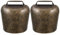 Milisten 2 Piezas Campana De Bricolaje Colgando Cencerros Campanas De Ovejas a Distancia Timbre De La Puerta Campanas De Vaca Grandes Campana De Bronce De La Granja Campana De Feng Shui