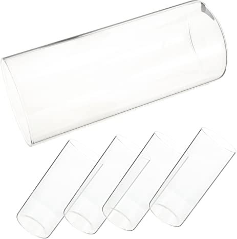 Amosfun Glass Vases for Floating Candles Cylinder Vase Pillar Candle Holders for Home Dec