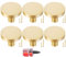 6 Pièces Poignee Meuble Dorée, 30 * 25 mm Boutons de Meubles en Or, Boutons Armoire Ronds, Poignet Tiroir en Alliage d'aluminium Doré, avec tournevis, Poignee de Meuble,Bouton Tiroir
