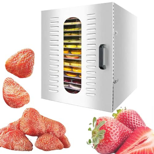 Deshidratador De Alimentos Digital EléCtrico, MáQuina Secadora De Frutas Y Verduras De 16 Capas, Secador De Alimentos Para Mascotas Para Verduras, Golosinas Para Perros, Secado De Carne,110V