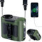 POPERFUN Ventilatore Portatile 14800mAh 40H, Ventilatore da Cintura 5 Velocità 16000RPM con Luce LED Ventilatore da Collo Senza Mani, Adatto per Luoghi all'aperto, Campeggio e Viaggi,Pesca(verde)