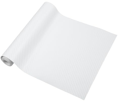 INFINAUTO Film De Protection Vinyle Blanc Carbone 1 Pièce pour Voiture