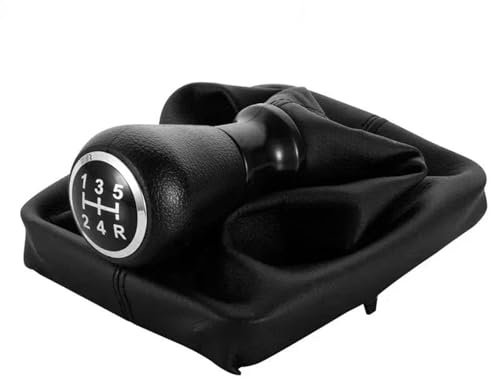 Ropaix Pomo Cambio Marchas para Peugeot 206 207 307 CC 308 Accesorios De Coche 5 Perilla De Cambio De Velocidad Palanca De Cambios Polaina Bota Cubierta De PU Perilla Cambio Marchas(Type A)