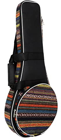 Mikinona Musikalischer Mandolinen Rucksack National Stil Gepolstert Aufbewahrungstasche Mit Bequemem Griff Und Schultergurten