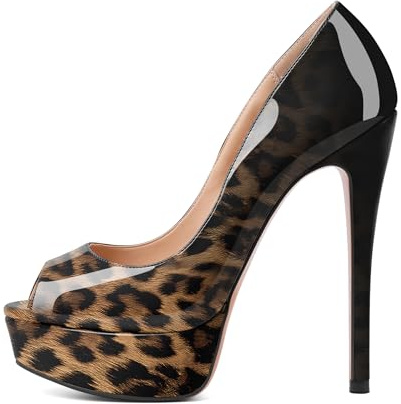 EDEFS Escarpins Plateforme Femme Talon 15 cm Talons Aiguilles Élégants Chaussures De Soirée Et Cérémonie