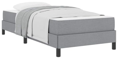 vidaXL Boxspringbett Hellgrau 80 x 200 cm Stoff