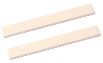 2 Stück Gitarrensteg aus Knochen Rohling Gl617 für Akustikgitarre Bass | 100x10x3mm, Leicht und Tragbar, Polierbar, Zubehör im Doppelpack für Instrumente