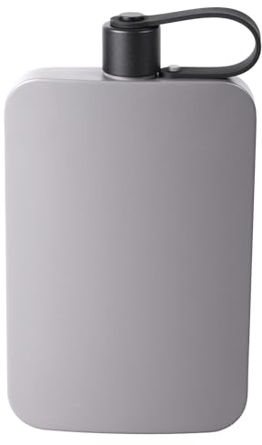 harupink Bouteille d'eau plate 500 ml, sans BPA, fine, pour le sac et l'extérieur, bouteille d'eau plate en acier inoxydable pour les voyages, le fitness, le sport, également comme flasque et