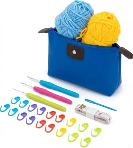 Jaliun Kit Uncinetto Principianti – Set Crochet con Uncinetti Ergonomici