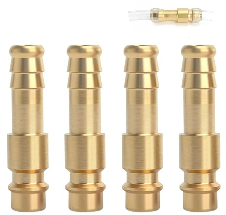 4 Stück Druckluftkupplung Druckluft Schnellkupplung Stecknippel, 10mm | Schlauchanschluss, Druckluftanschluss, Druckluft Kupplung für Kompressor, für Luft und Gassysteme, Kupplungsstecker Set