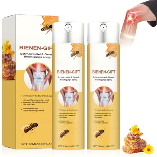 2pcs Joint Relief Spray mit Bienengift, Bee Venom Joint Healing Spray, Bienengift Gelenk-Entlastungsspray für Rücken, Nacken, Knie, Hände - Natürlicher Extrakt,Einfach Anzuwenden,für Alle Hauttypen