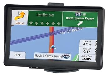 système de Navigation GPS 7 Pouces pour Voiture et Camion, système de Navigation 256 Mo + 8 Go avec Pare-Soleil