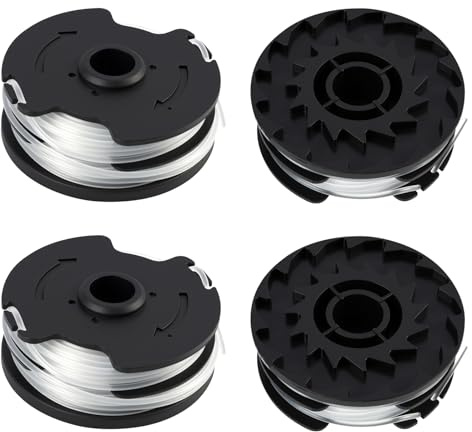 4 PCS Bobina de Repuesto 1.6 mm de Diámetro, Bobina de Corte, Alambre para Desbrozadora, Resistente, Compatible con Herramientas de Corte de Borde Y Desbrozadoras 20 Li A1 B2 C3 PRT 300 550 A1 A3