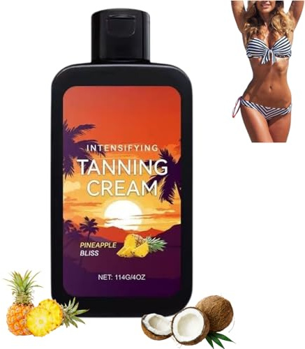 Sunbed Tanning Accelerator Cream with Pineapple Scent, 114G/4OZ