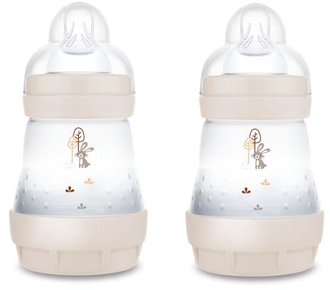 MAM Anti-Colic Bottle 160 ml // Set of 2 // Includes Teat Size 1 from Birth //