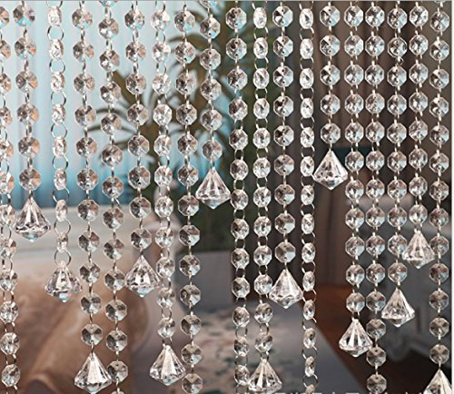 Guirlanda de acrílico cristal con perlas colgantes 33 Feet decoración para bodas DIY
