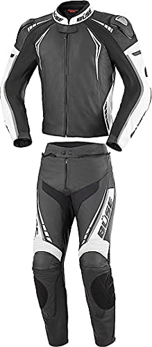 Büse Silverstone Pro 2-Teiler Motorrad Lederkombi 46 Schwarz/Weiß