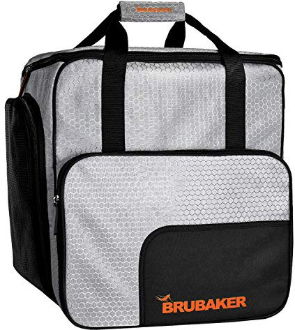 BRUBAKER SuperTec Skischuhtasche Helmtasche Rucksack mit Schuhfach - Silber Orange