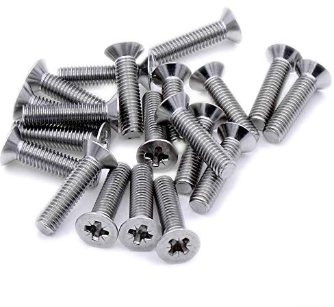 M1,6 (1,6 mm x 6 mm) Pozidriv-Senkkopf-Maschinenschraube, Edelstahl (A2), 20 Stück