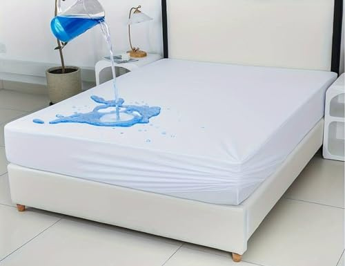 Sasma Home - King Size Waterproof Mattress Protector - 40 cm Deep Fitted - Hypoallergenic and Noiseless - 150+200+40 cm