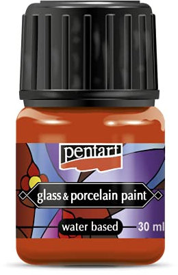 Zita`s Creative Glas- und Porzellanfarbe 30ml - orange. Glass- and porcelain paint, Glasmalerei