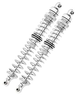 Axial 1/10 RBX10 Ryft 4WD Rock Bouncer AXI03005 Upgrade Parts Aluminum Rear Spring Dampers (145mm) - 2Pc Set Silver
