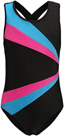 SEAUR - Turnanzug Mädchen Langarm Gymnastikanzug Schwarz Ärmellos Tanzen Ballet Yoga Kleidung Klassisch Trikot Gymnastik 5-14 Jahre