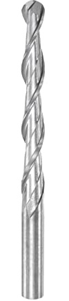 sourcing map Fraise en bout à bec sphérique 6 mm de diamètre 52 mm longueur de coupe 6 mm tige haute vitesse acier 2 cannelures spirale Upcut CNC Router Bits