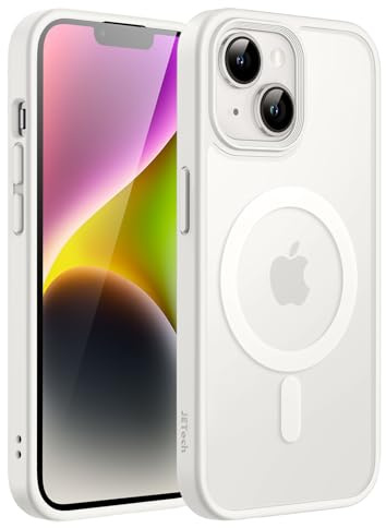 JETech Matte Magnetische Hülle für iPhone 14, Polarstern | Kompatibel mit MagSafe, Matte Transluzent Rückseite, Dünn Stoßschutz