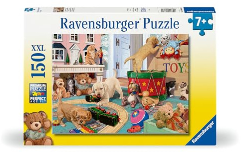Ravensburger Puzzle Verspielte Welpen - 150 XXL Teile Puzzle ab 7 Jahre | 150 XXL Teile Puzzle, Kinderpuzzle ab 7 Jahre, Ravensburger Qualität