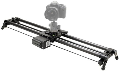 Curseur de caméra motorisé, curseur de caméra sur rail Dolly sans fil en fibre de carbone de 39,3/100 cm avec contrôle par application, accéléré motorisé et enregistrement vidéo Follow Focus Shot
