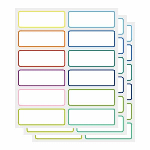 SVNOOC Multi-Use abnehmbare Etiketten, Dry Erase Etiketten Aufkleber Aufkleber, weiß, nicht druckbar, leere Etiketten, wiederverwendbare Haftnotizen (Mehrfarbig 36PCS)