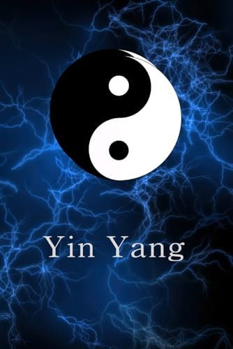 Yin Yang Notizbuch Yoga Tagebuch Zeichenbuch Notes Geschenk Idee für spirituelle Menschen Esoteriker Übungsheft Spiritualität Skizzenbuch Taschenbuch ... Bullet Journal Planer Logbuch Heft Blitze 01