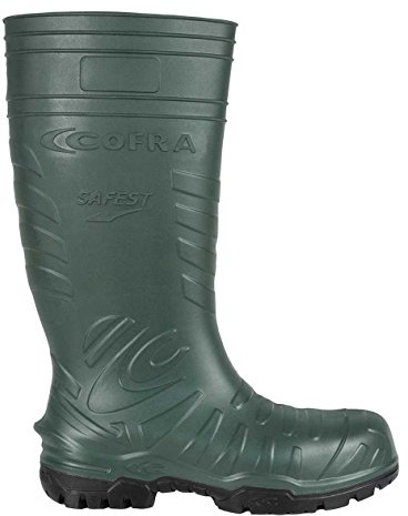 COFRA 00060-N00.W45 SAFEST D.GREEN S5S CI FO SR NUMERO 45 STIVALE PU/PU ANTISTATICO VERDE FORESTA/NERO Stivali da lavoro antinfortunistici