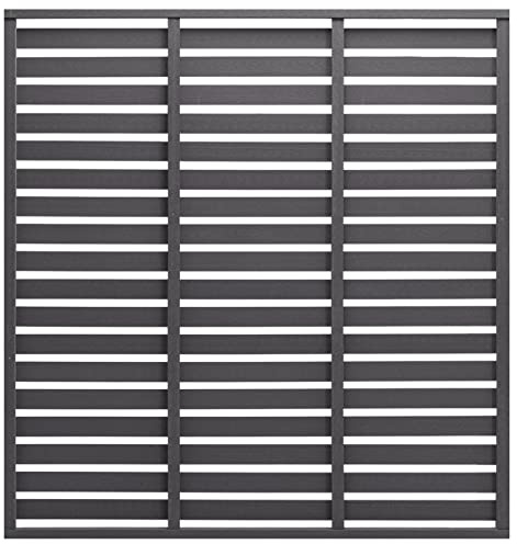 ARKEM Zaunelement WPC 180 x 180 cm Grau Zaunfelder Holz Sichtschutzelemente Garden Fence Wpc Pfosten
