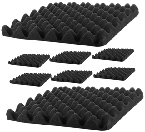 GLSTOY 8stücke Akustikpaneele Selbstklebend Schalldämmende Wandplatten Schallabsorption Für Schlafzimmer Und Heimstudios Hochdichtes Material