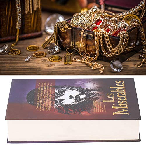 Geldkassette, Tragbarer Buchtresor aus Echtem Papier, Ausgehöhltes Buch mit Verstecktem Geheimfach für Bargeld, Geld, Bankkarten, Schmuck, mit 2 Umleitungstresoren