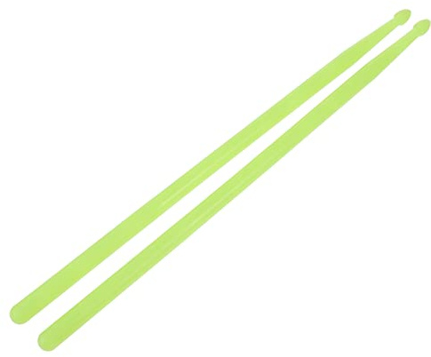 LALADEFIEE 2stücke Leuchtende Drumsticks aus Nylon pro Fluoreszierend Grün für Percussion-sound und Verschiedene Musikstile