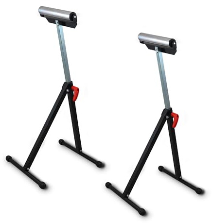 Bituxx Rollenstützbock Stütze Bock Rollenbock Rollenlagerbock bis 90Kg 70-112 cm (2 Stück)