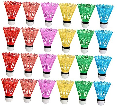 Yardwe 12er-Pack Bunte Federbälle Für Badminton Federbälle Für Jungen Und Mädchen Badminton-Spielzeug Zufällige Farbe