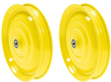 2 Stück 12.5 Zoll Gelb Scheibenrad Anhänger Handwagen Laufrad Rad Felge Klaufix DDR