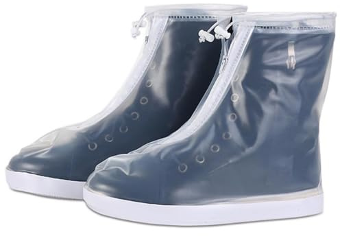 ZYEKIU Copriscarpe Copriscarpe Impermeabili Copri Scarpe Impermeabili Pioggia Con Cerniera Antiscivolo Copri Scarpe Copriscarpe Riutilizzabili Pieghevole per Giornate Pioggia Neve (L/38-39)