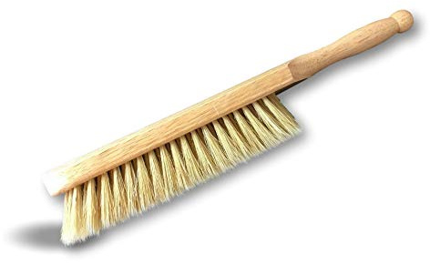 Brosse balayette boulangère 14/6 Type hollandaise | Bambou | Soie Blanche Sortie 40 mm | Four Boulanger pâtissier Alimentaire Pain Pizza | Kibros 212909