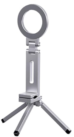 Trípode magnético, Clip mágico para trípode, Ajustable a 360°, Soporte Plegable para teléfono, sujeción Segura, Clip Giratorio portátil para teléfono Celular, para Uso en casa, Gimnasio, Viajes