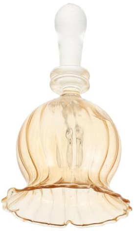 BESTYASH Campanas Decorativas de Cristal Campana de Mesa para Servicio para Fiestas Bodas Escritorio Color Dorado Material de Vidrio