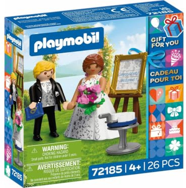 Playmobil Hochzeitsfigur mit Hochzeitszubehör, ab 4 Jahren, Rollenspiel, fantasievolles Geschichtenerzählen