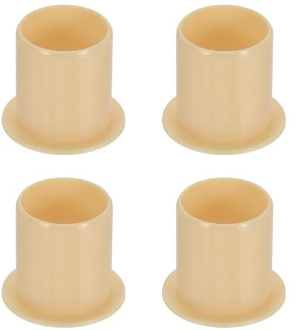 sourcing map 4Pcs Flanged Sleeve Bearing, Plastic Bushing ID 16mm x OD 18mm x Length 21mm POM Bushing, Yellow