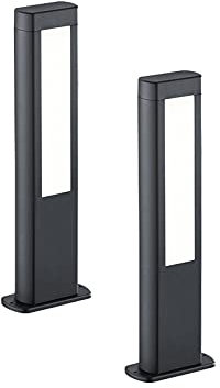 meineWunschleuchte 2er Set moderne LED Wegeleuchten aus Aluminium Anthrazit, Höhe 50cm